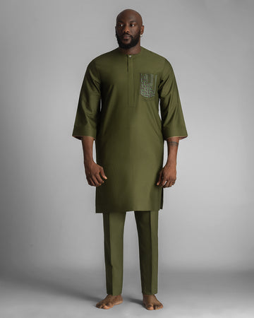 2-Piece Kaftan Set in Fine Italian wool