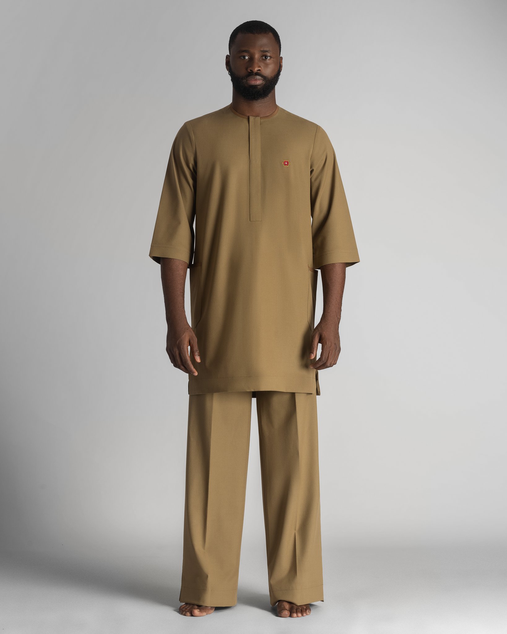 Two-Piece Italian Wool Kaftan