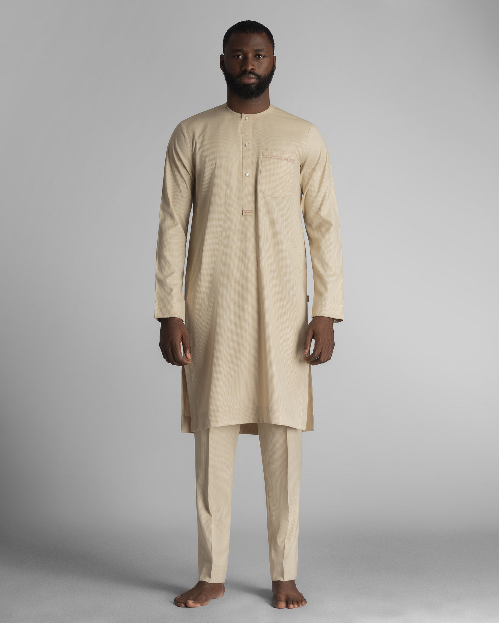 2- Piece Italian Wool Kaftan