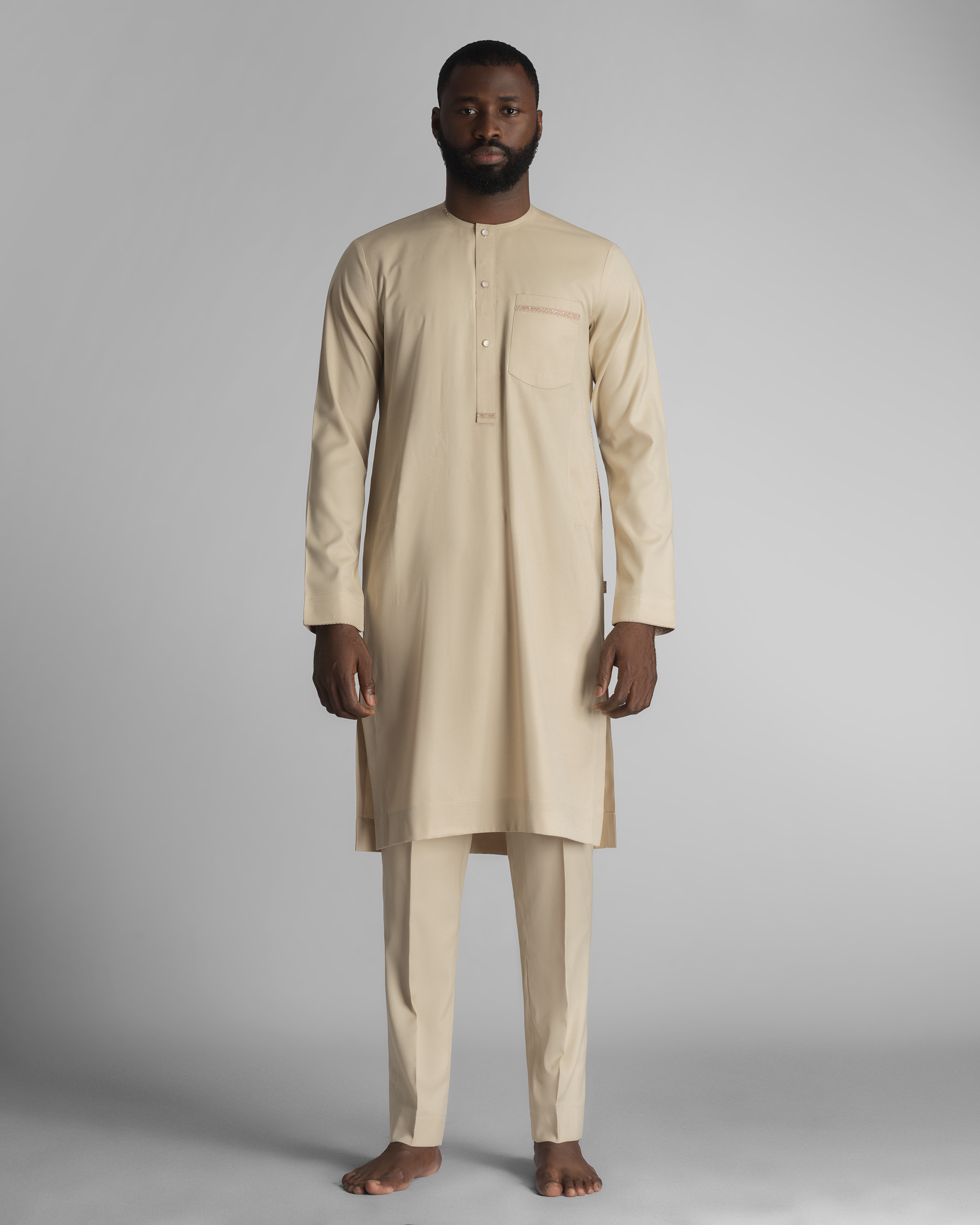 Kaftan 2 pièces en laine italienne