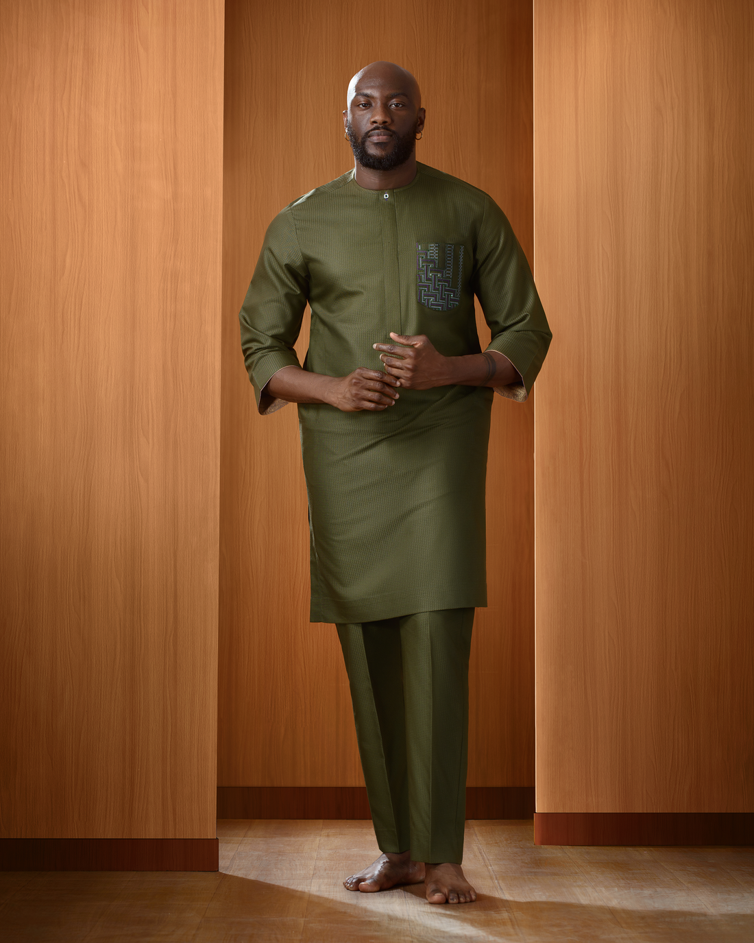 2-Piece Kaftan Set in Fine Italian wool