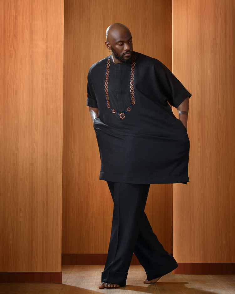 Radiant Sahara Kaftan – Luxury African Men’s Traditional Clothing | Elegant Agbada-Style Outfit main image 1