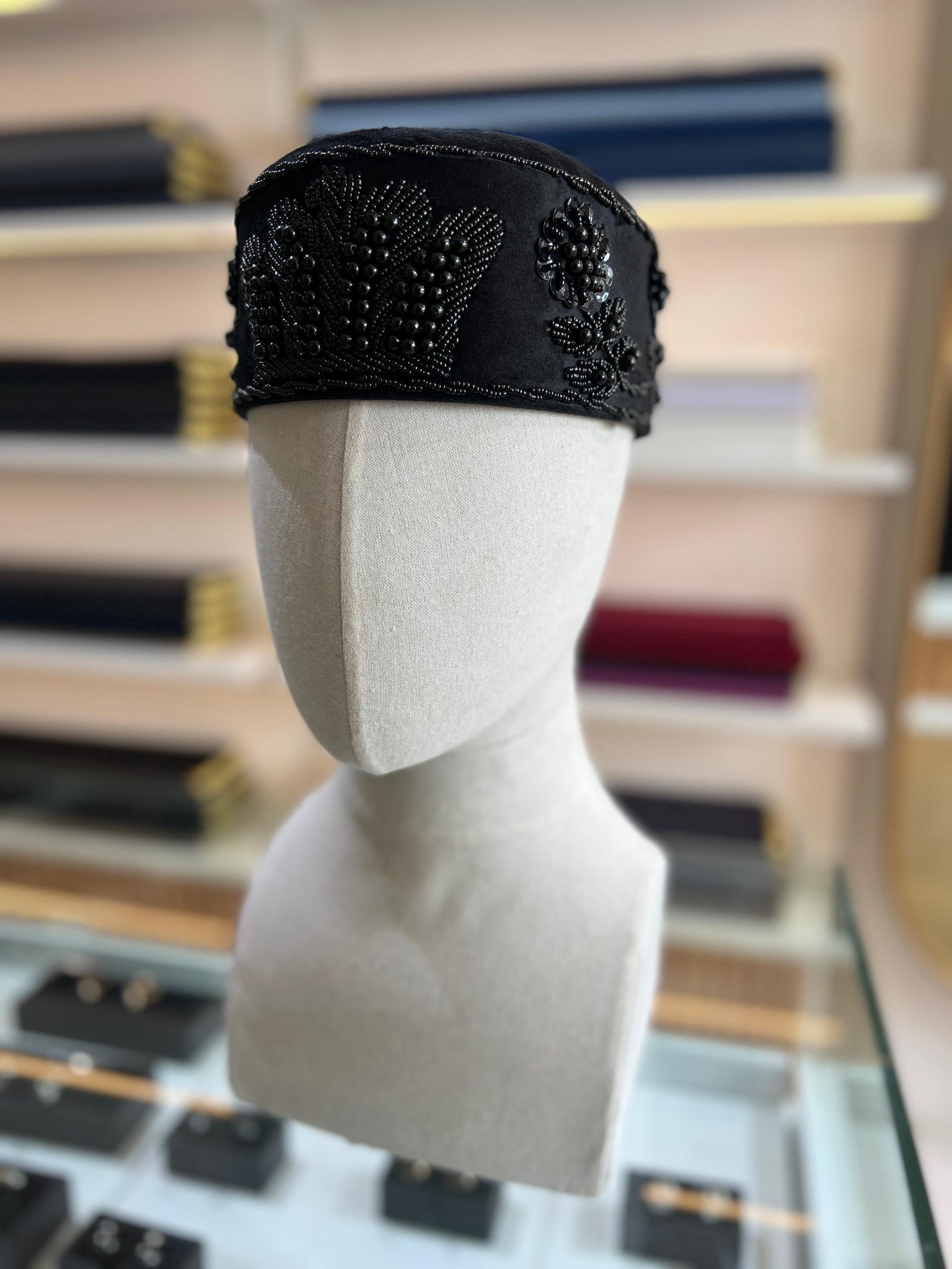 BEADED SKULL CAP 007